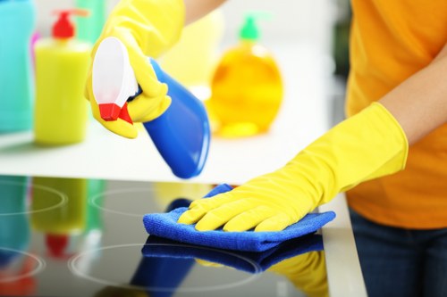 Shared staircase and entrance area maintained by professional cleaners