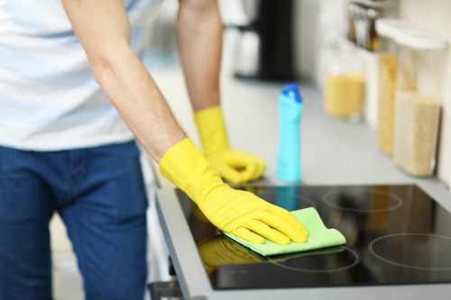 Local Fulham cleaners refreshing a well-kept business interior