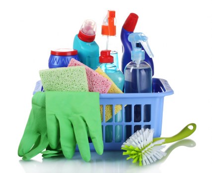 Residential building corridor cleaned as part of communal area maintenance