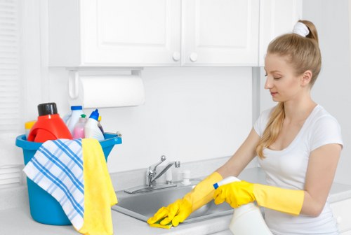 Careful cleaning of a mattress surface in Fulham